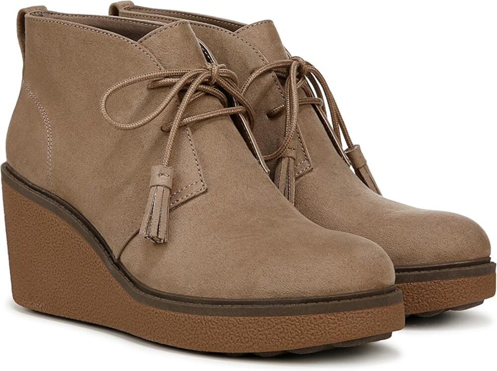 Dr. Scholls Womens Aurora Wedge Booties Taupe Size 9 NWT